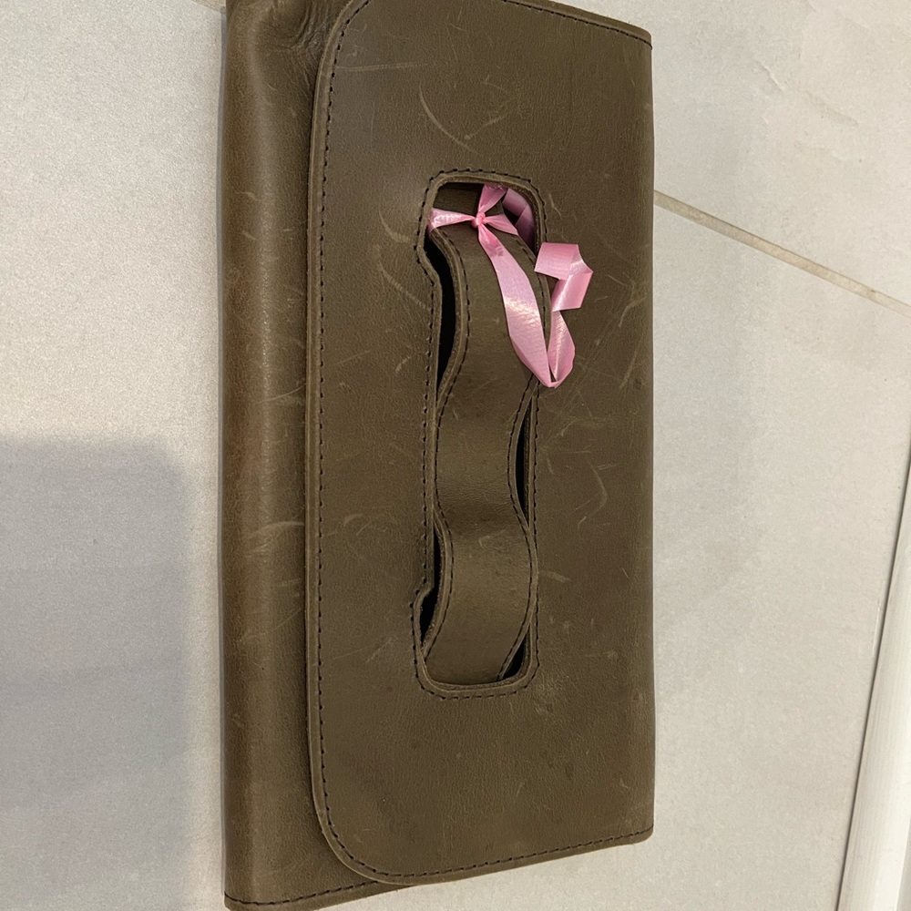 ABLE Olive Leather Clutch - Picture 5 of 7
